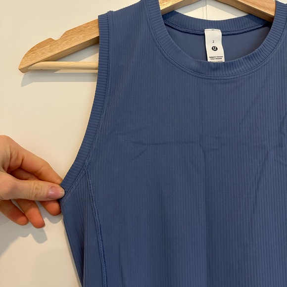 Lululemon Blue Ribbed Midi Dress - Picture 4 of 6